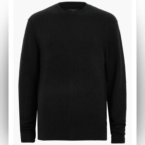 All Saints Men's Patern Crewneck Black Sweater NWOT M